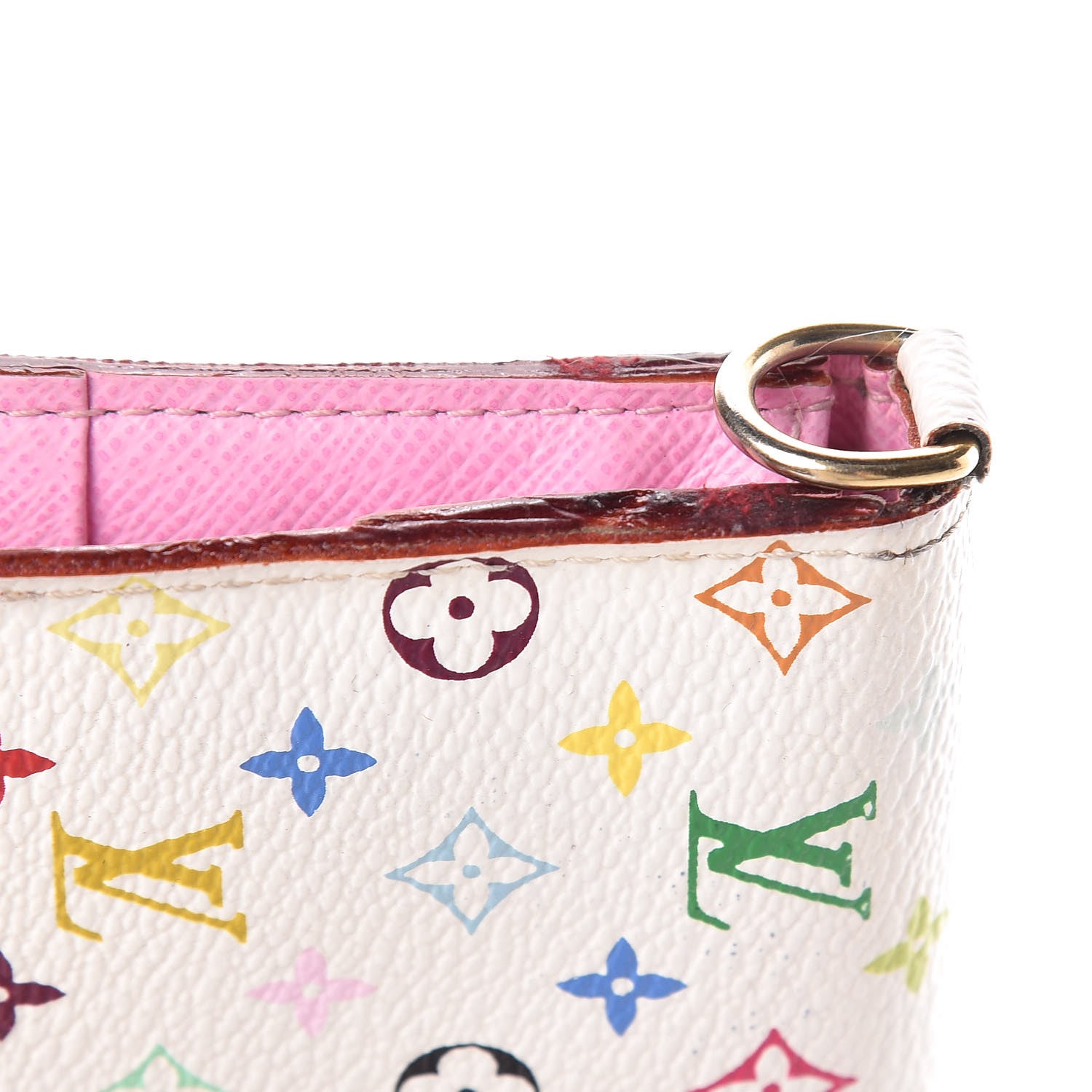 Louis Vuitton Monogram Multicolor Insolite Wallet White Litchi 10 of 12