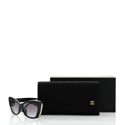 Chanel Acetate Pearl Cat Eye CC Sunglasses 5481-H-A Black 8 of 8