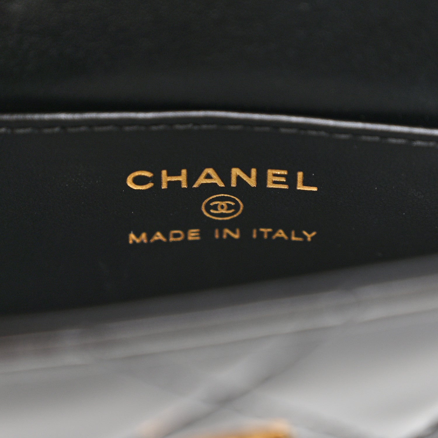 Chanel Patent Calfskin Quilted Chain Hoop Bag Black 6 of 10