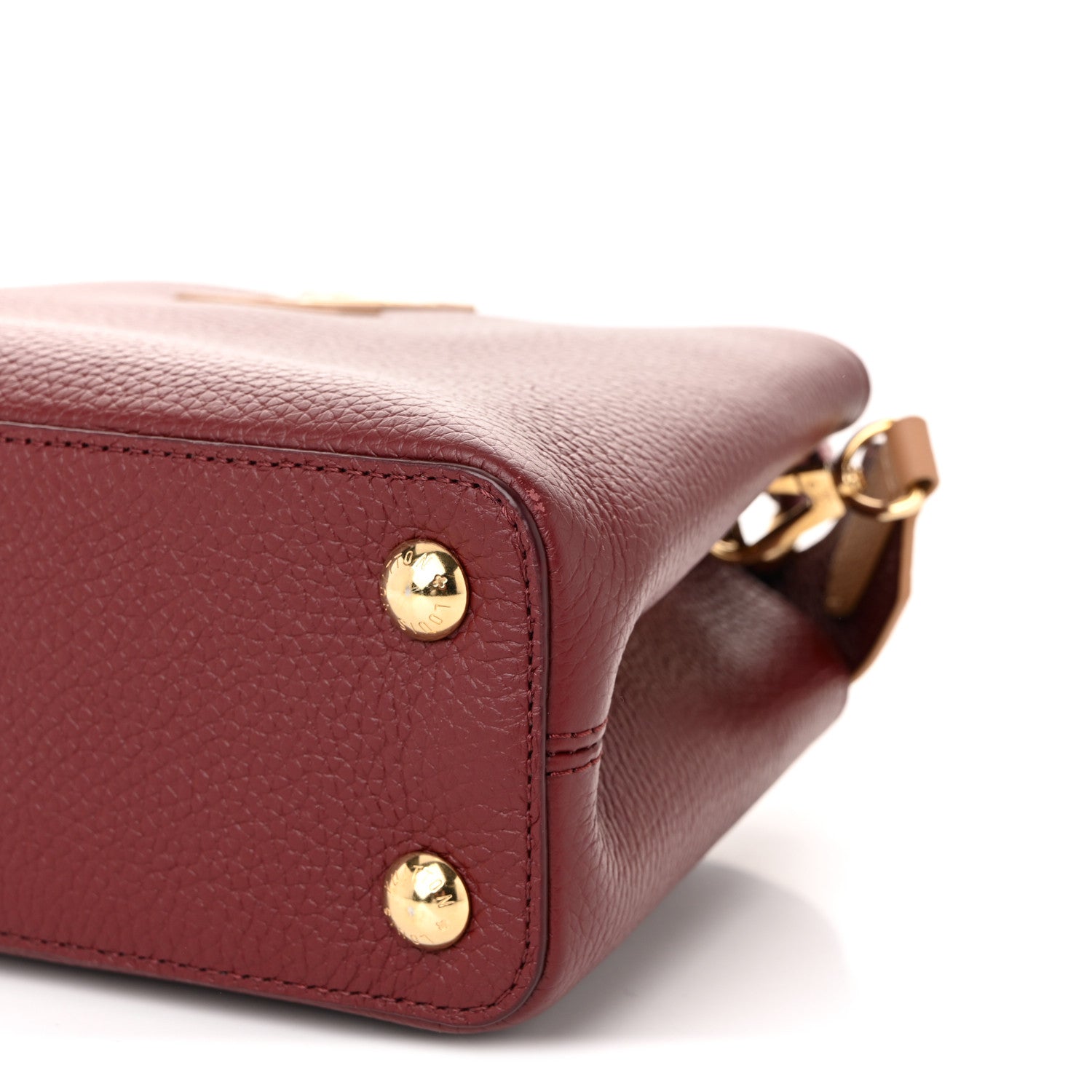 Louis Vuitton Taurillon Belted Capucines BB Bordeaux Arizona 9 of 9