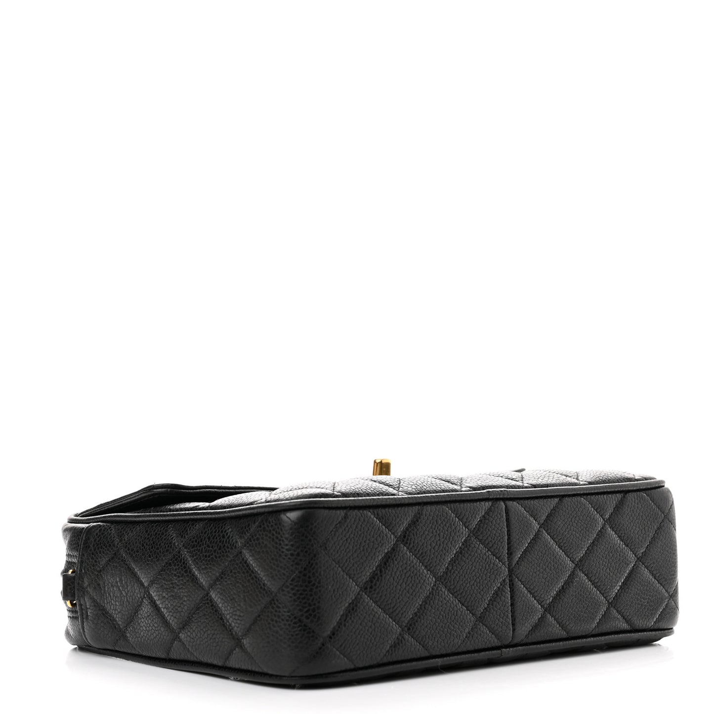 Caviar Quilted Tassel Camera Bag Black