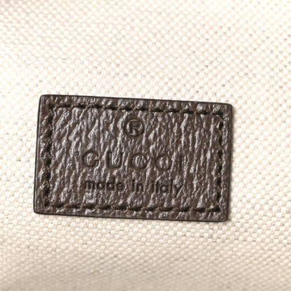 Gucci Monogram Jumbo GG Textured Dollar Calfskin Web Belt Bag Camel Ebony New Acero 6 of 10