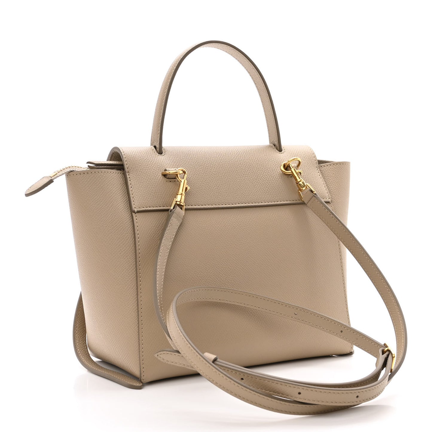 Grained Calfskin Nano Belt Bag Light Taupe
