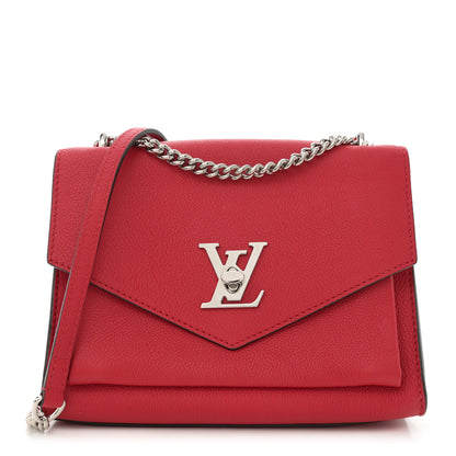 Louis Vuitton Soft Calfskin Mylockme Chain Bag BB Rubis 1 of 11