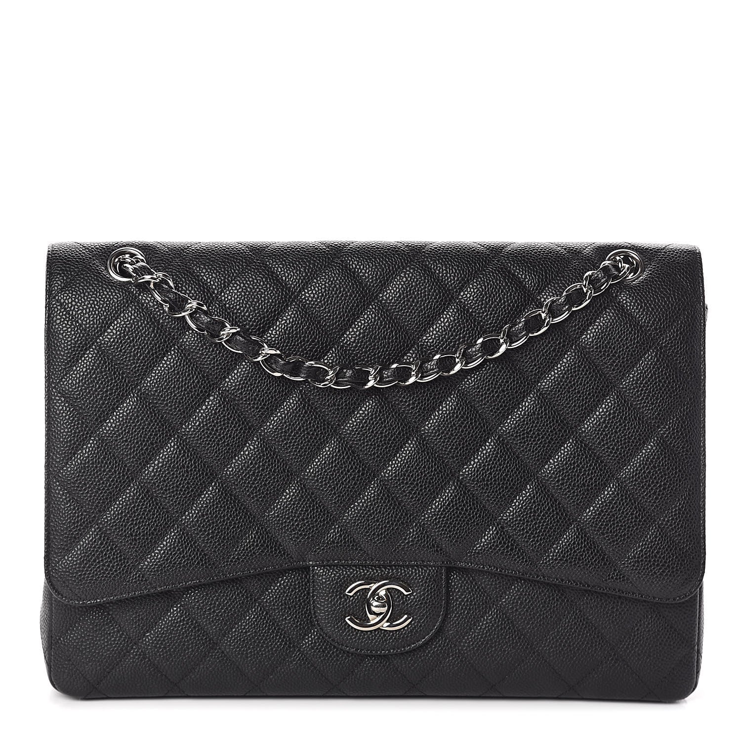 Chanel Caviar Quilted Maxi Single Flap Black 1 of 12