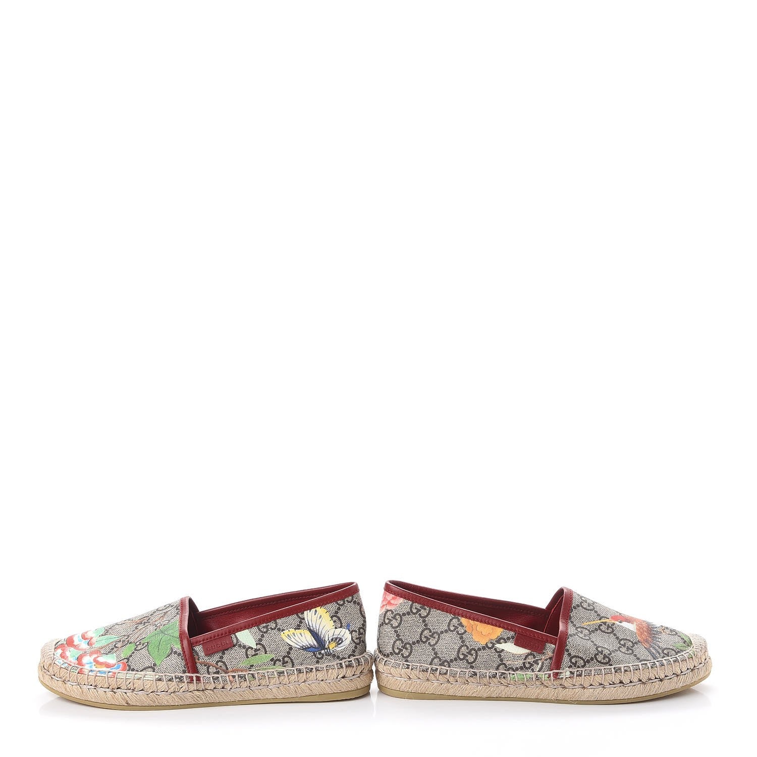 Gucci GG Supreme Monogram Tian Womens Espadrilles 35.5 Beige Multicolor Red 6 of 11