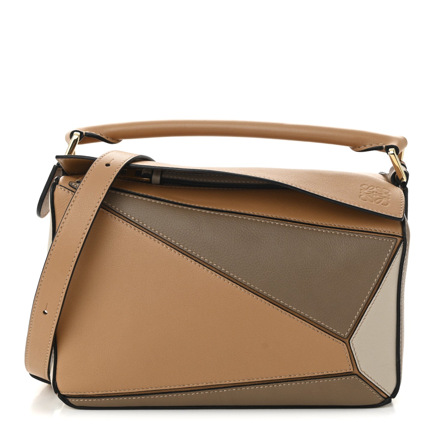 Calfskin Small Puzzle Bag Warm Desert Mink