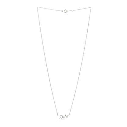 Tiffany Sterling Silver Paloma Picasso Graffiti Love Pendant Necklace 3 of 4