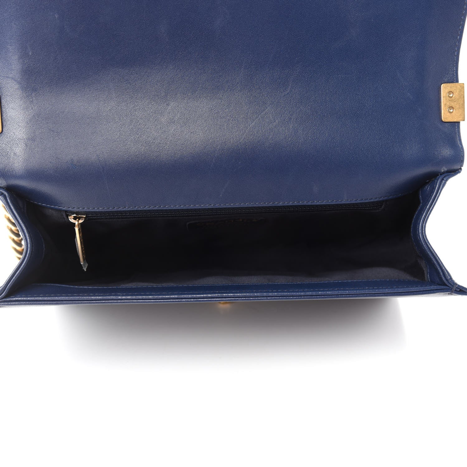 Chanel Lambskin Quilted New Medium Boy Flap Navy Blue 5 of 14