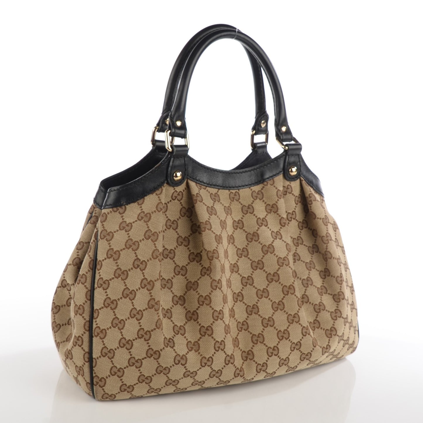 Monogram Medium Sukey Tote Beige Ebony Black