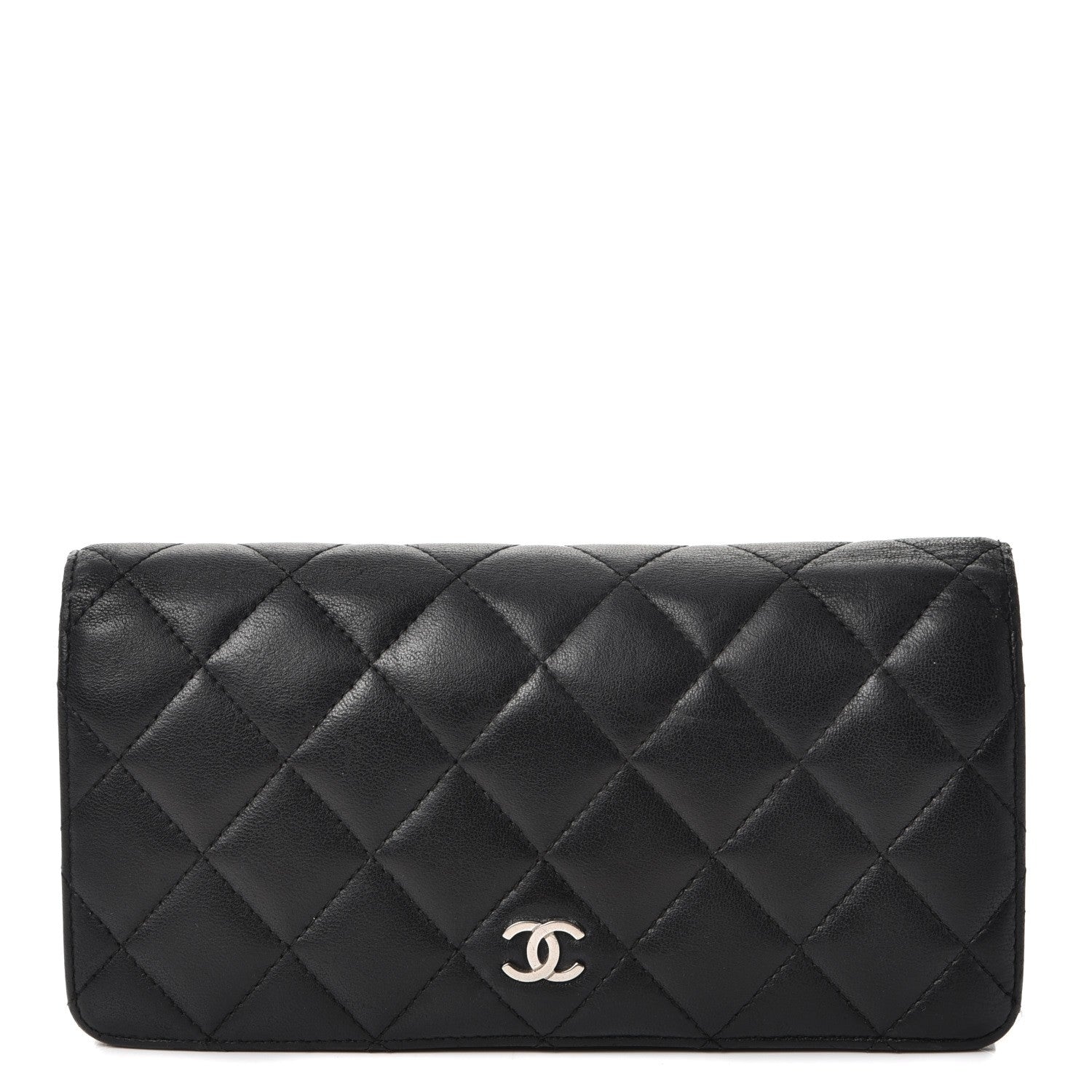 Chanel Lambskin Quilted Yen Wallet Black 1 of 16