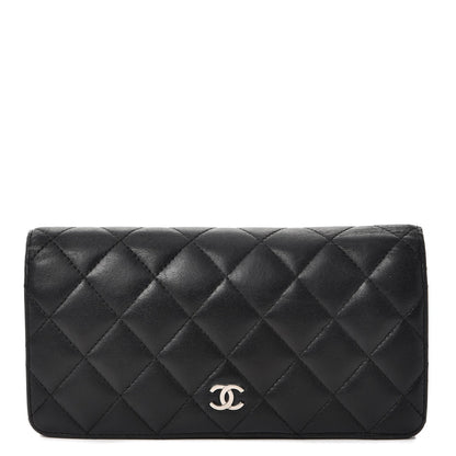 Chanel Lambskin Quilted Yen Wallet Black 1 of 16