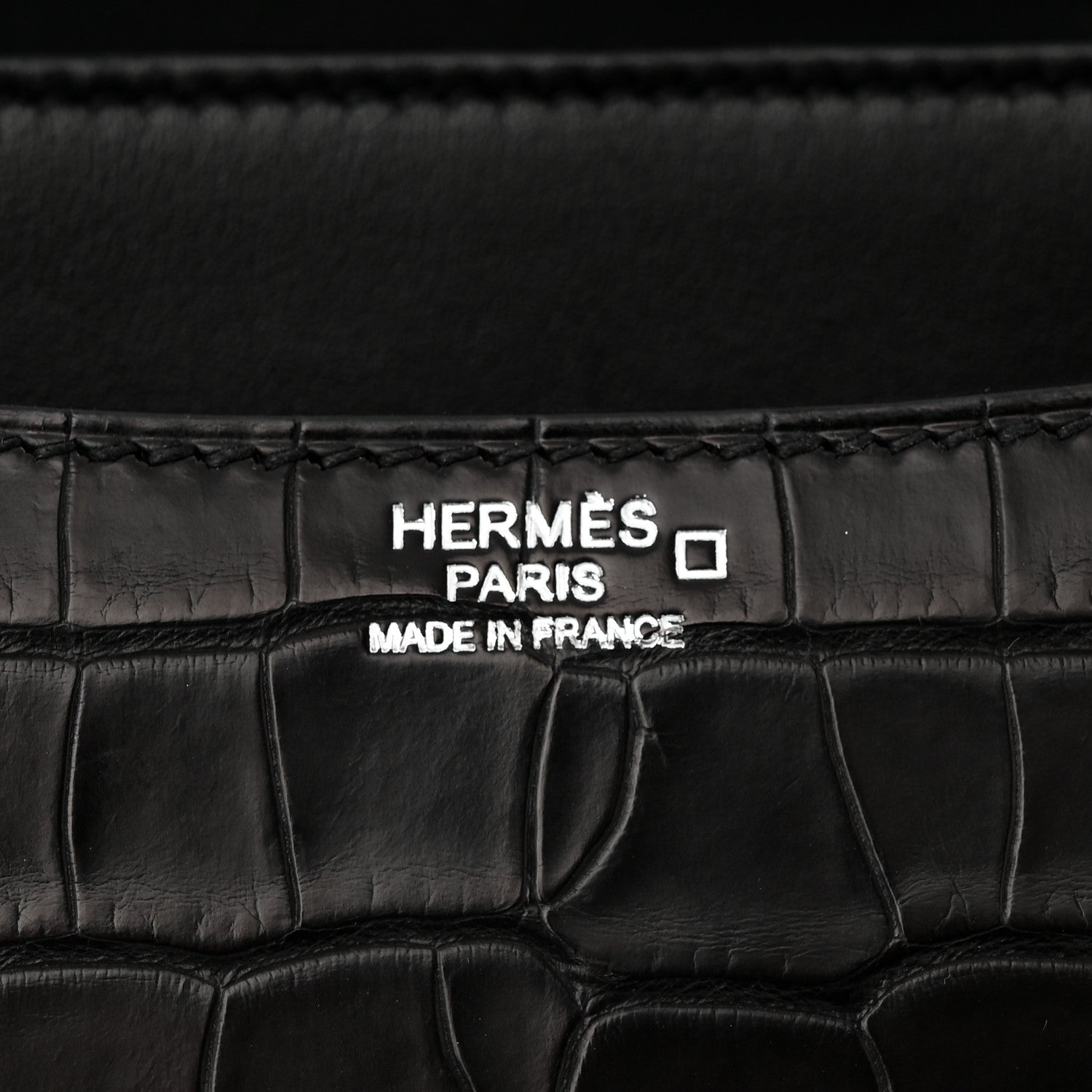 Hermes Matte Alligator Lizard Constance 24 Black Ombre 6 of 11
