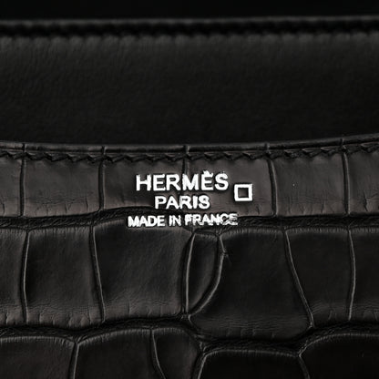 Hermes Matte Alligator Lizard Constance 24 Black Ombre 6 of 11