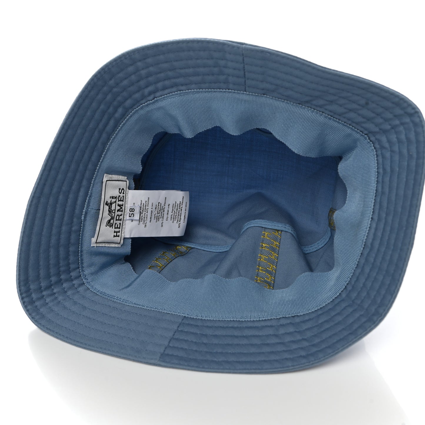Washed Cotton Calvi Bucket Hat 58 Bleu Faience