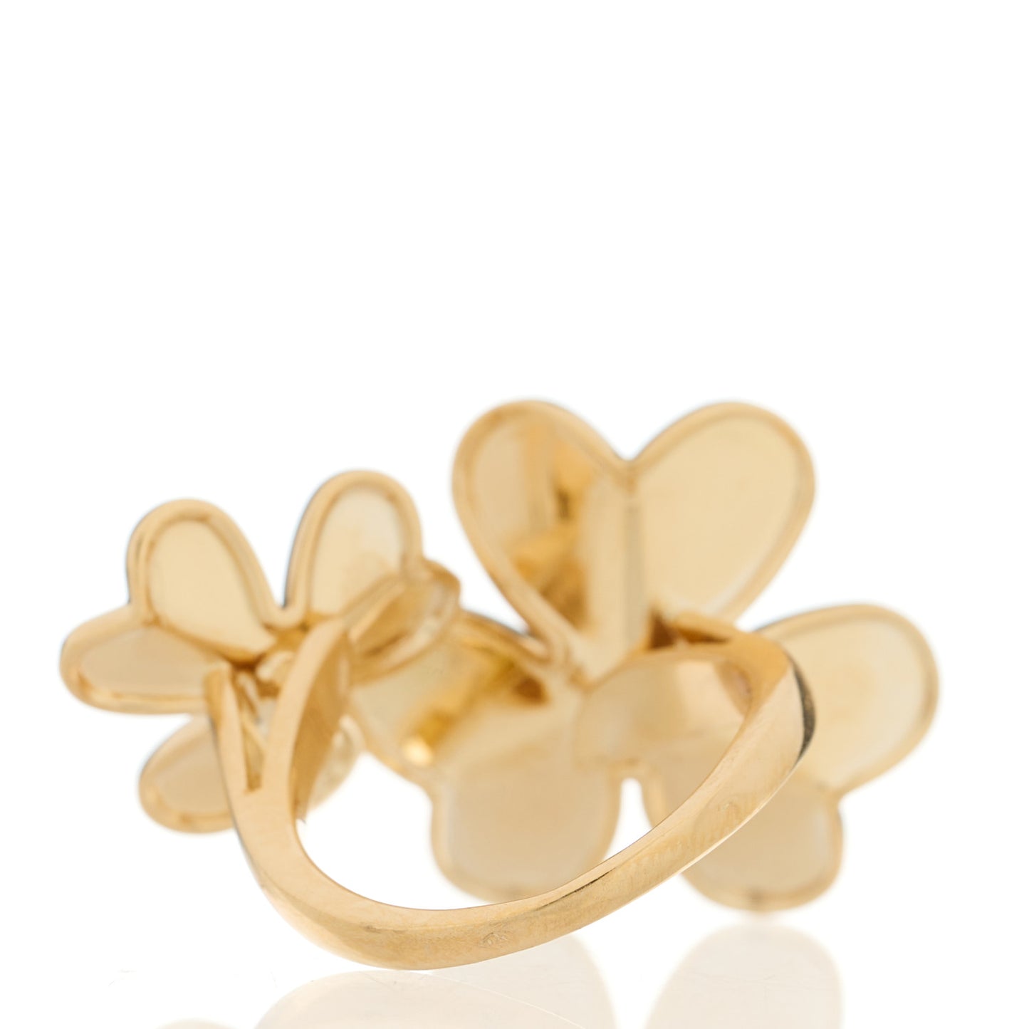 18K Yellow Gold Diamond Frivole Between The Finger Ring 52 6