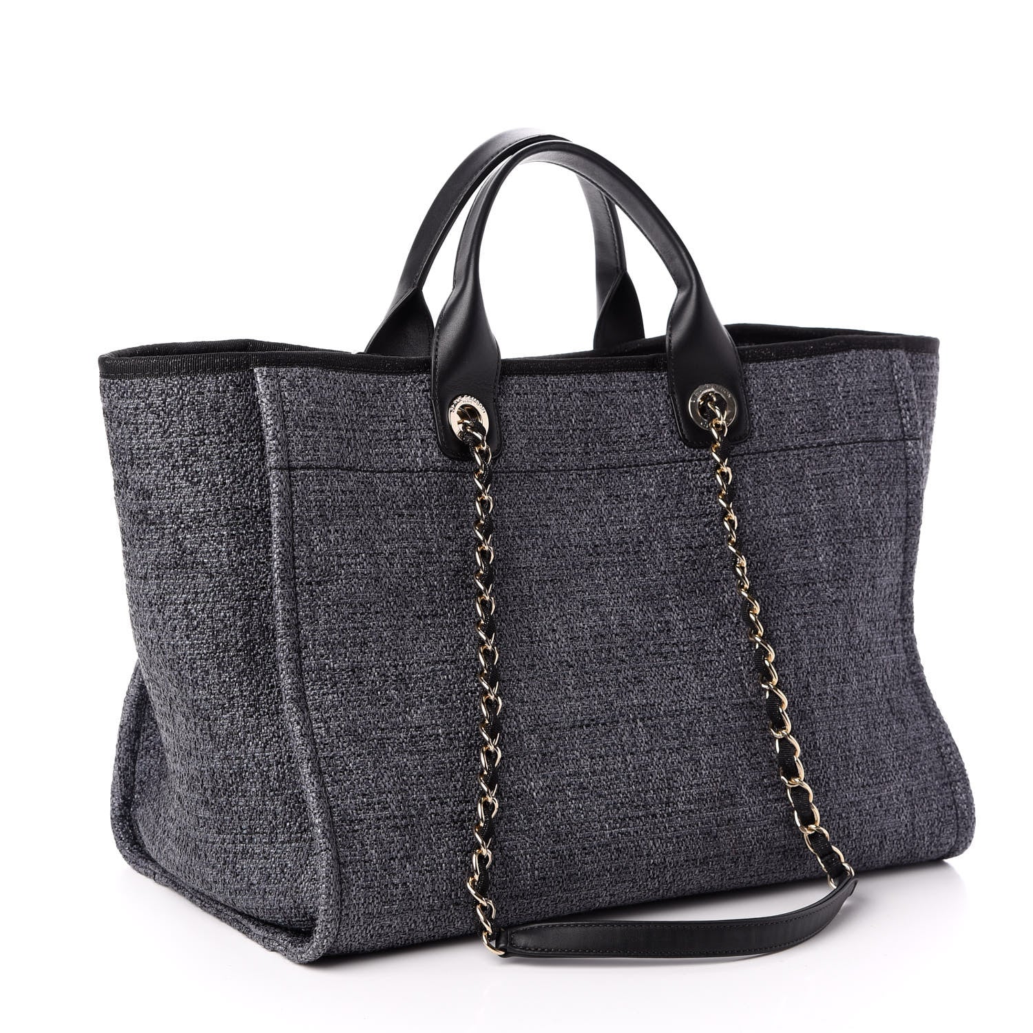 Chanel Lurex Boucle Medium Deauville Tote Black 3 of 11