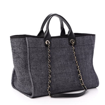 Chanel Lurex Boucle Medium Deauville Tote Black 3 of 11