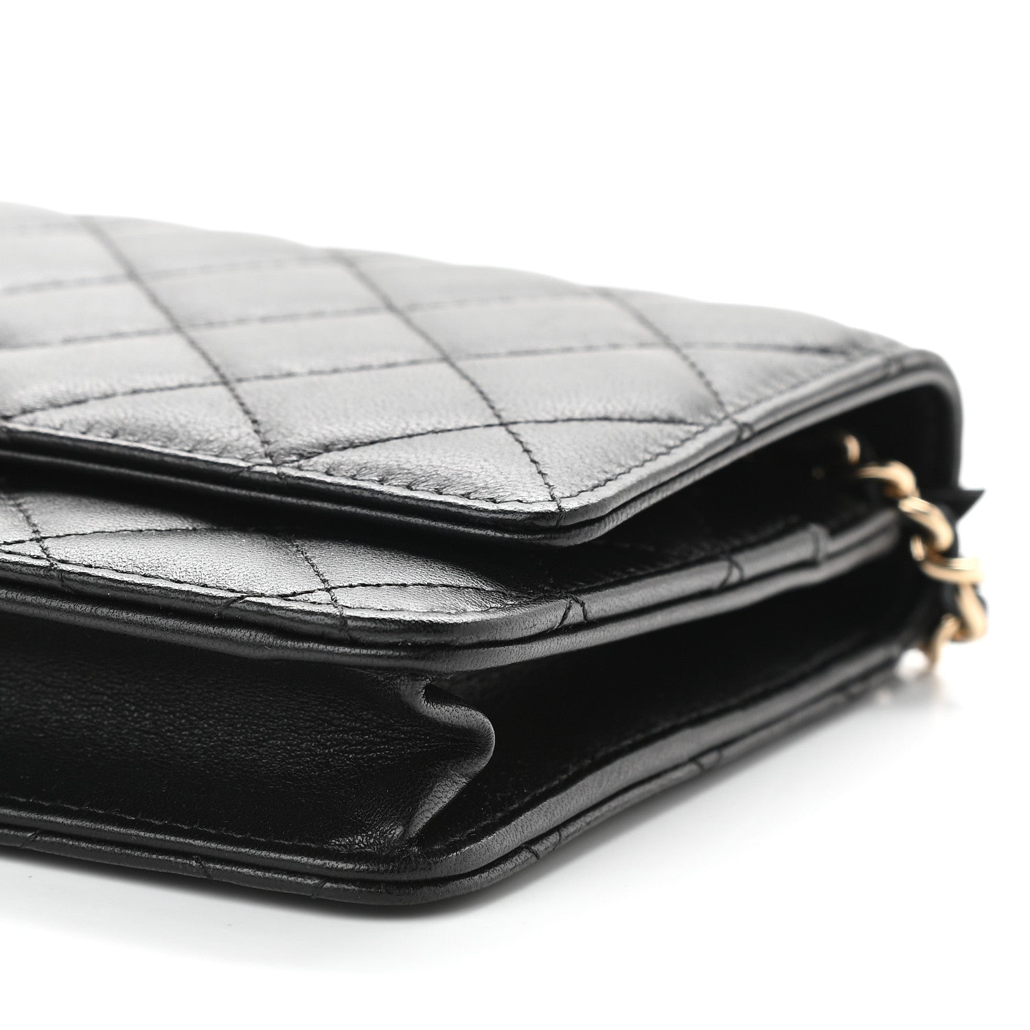 Chanel Lambskin Quilted Trendy CC Wallet On Chain WOC Black 10 of 10