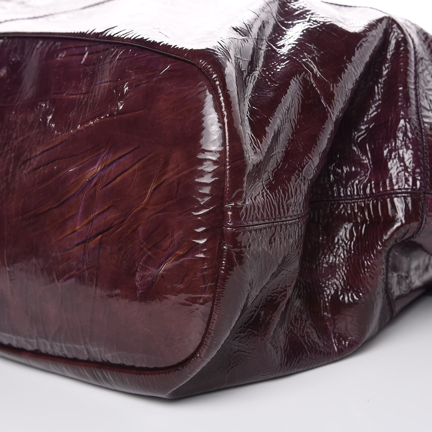 Crinkled Patent Large Nightingale Purple