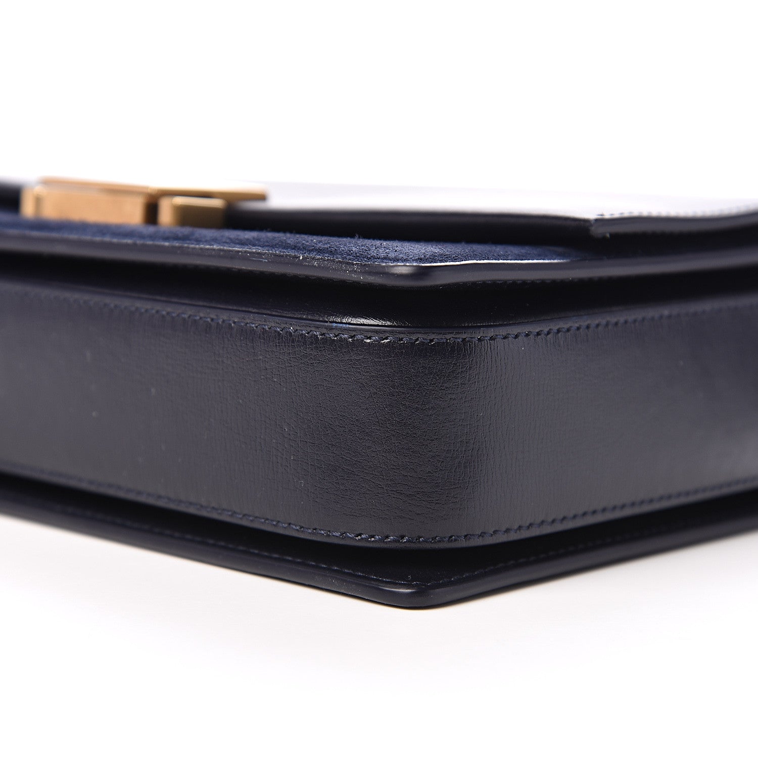 Saint Laurent Smooth Calfskin Suede Medium Bellechasse Navy 9 of 10