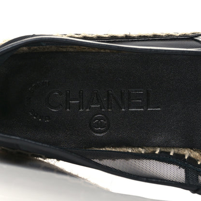 Chanel Mesh Grosgrain CC Espadrilles 36 Black 8 of 9