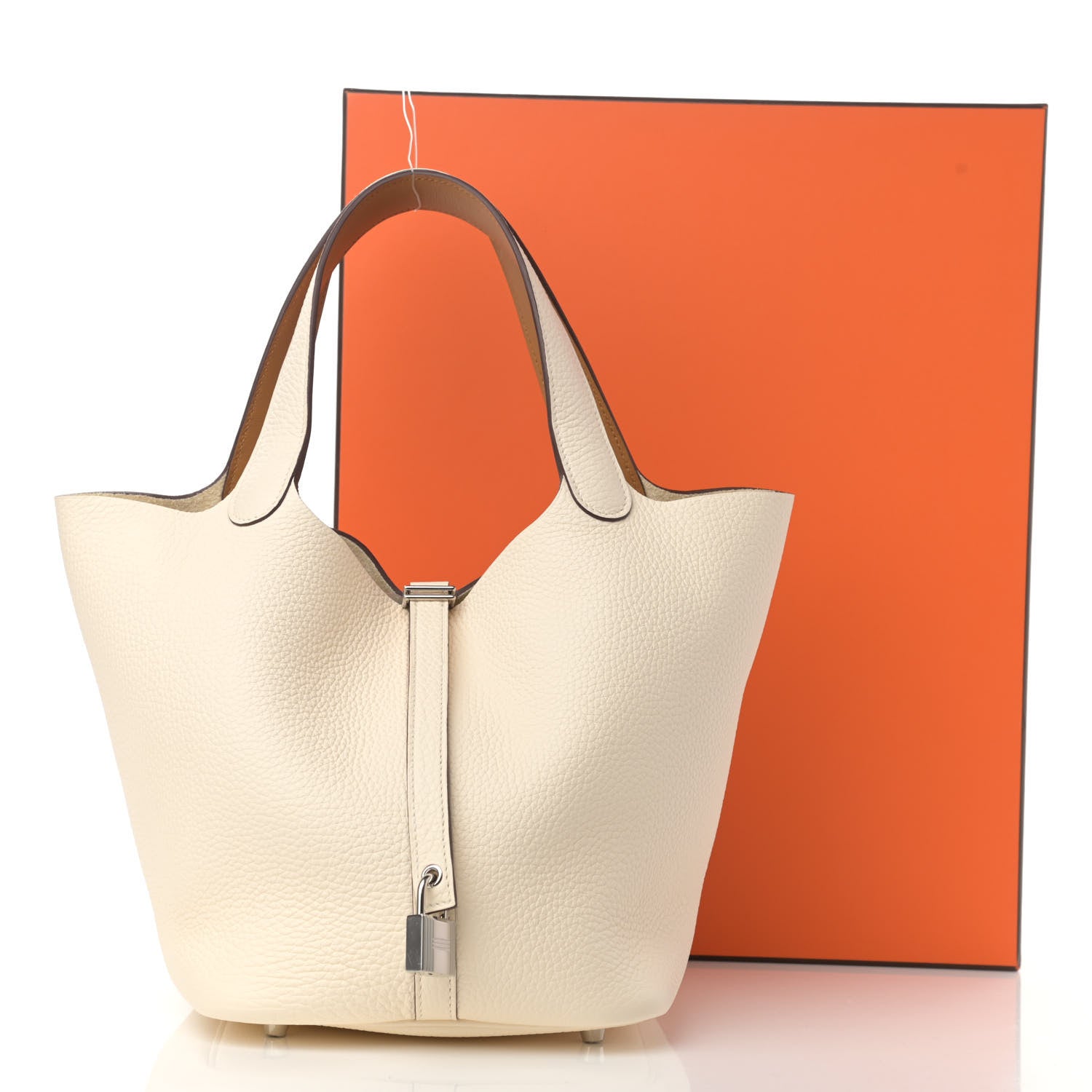 Hermes Taurillon Clemence Picotin Lock 22 MM Craie 12 of 12