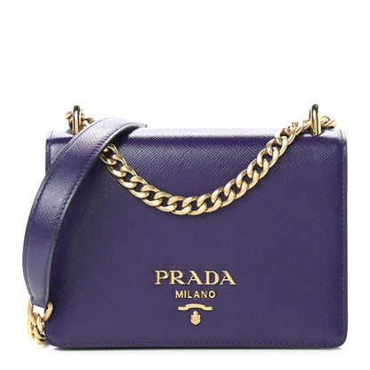 Prada Saffiano Soft Calfskin Chain Crossbody Bag Viola 1 of 10
