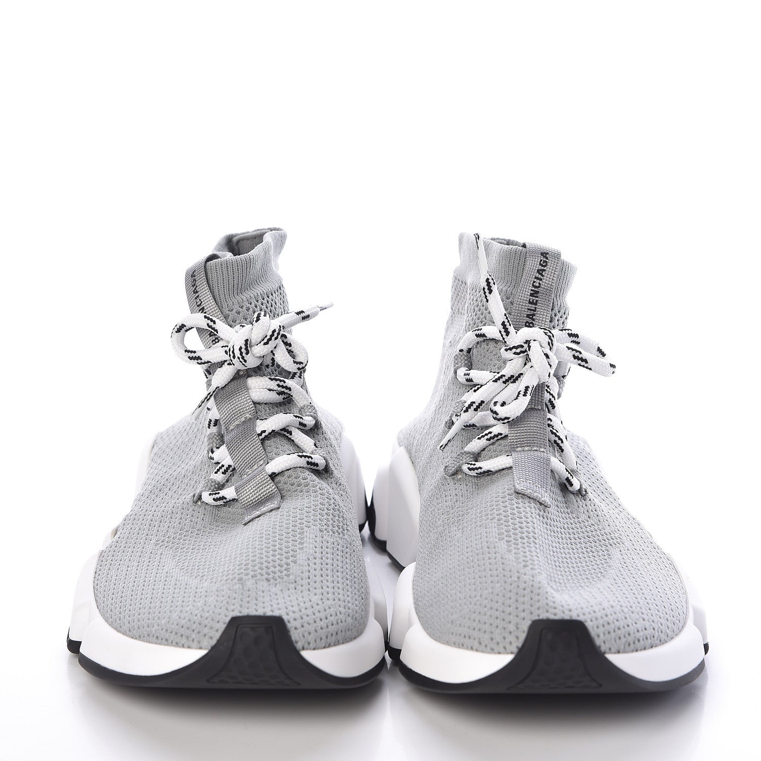 Balenciaga Knit Womens Speed Lace Up Sneakers 41 Gris 2 of 8