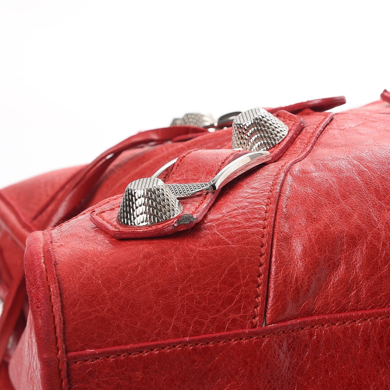 Balenciaga Agneau Giant 21 Silver Hardware City Bag Tomato 19 of 21