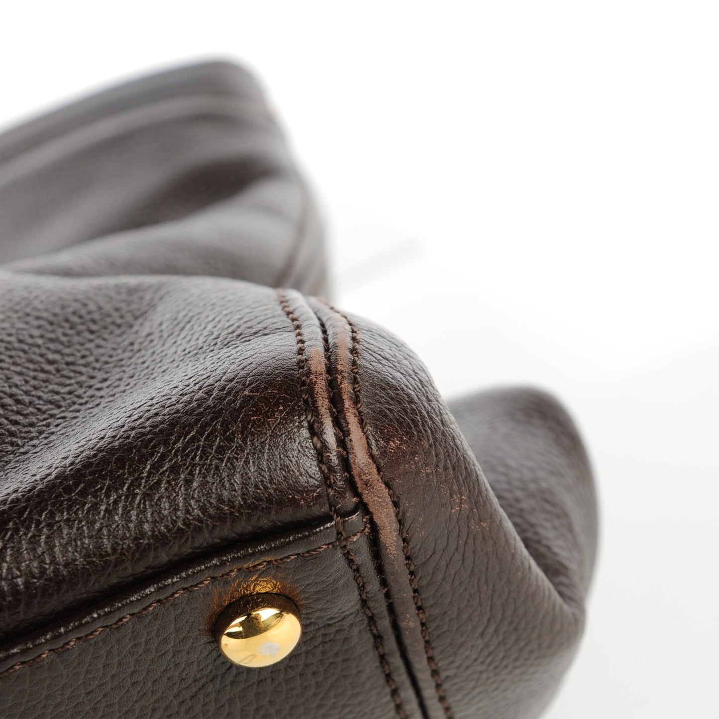 Calfskin Cerf Executive Shopper Tote Brown