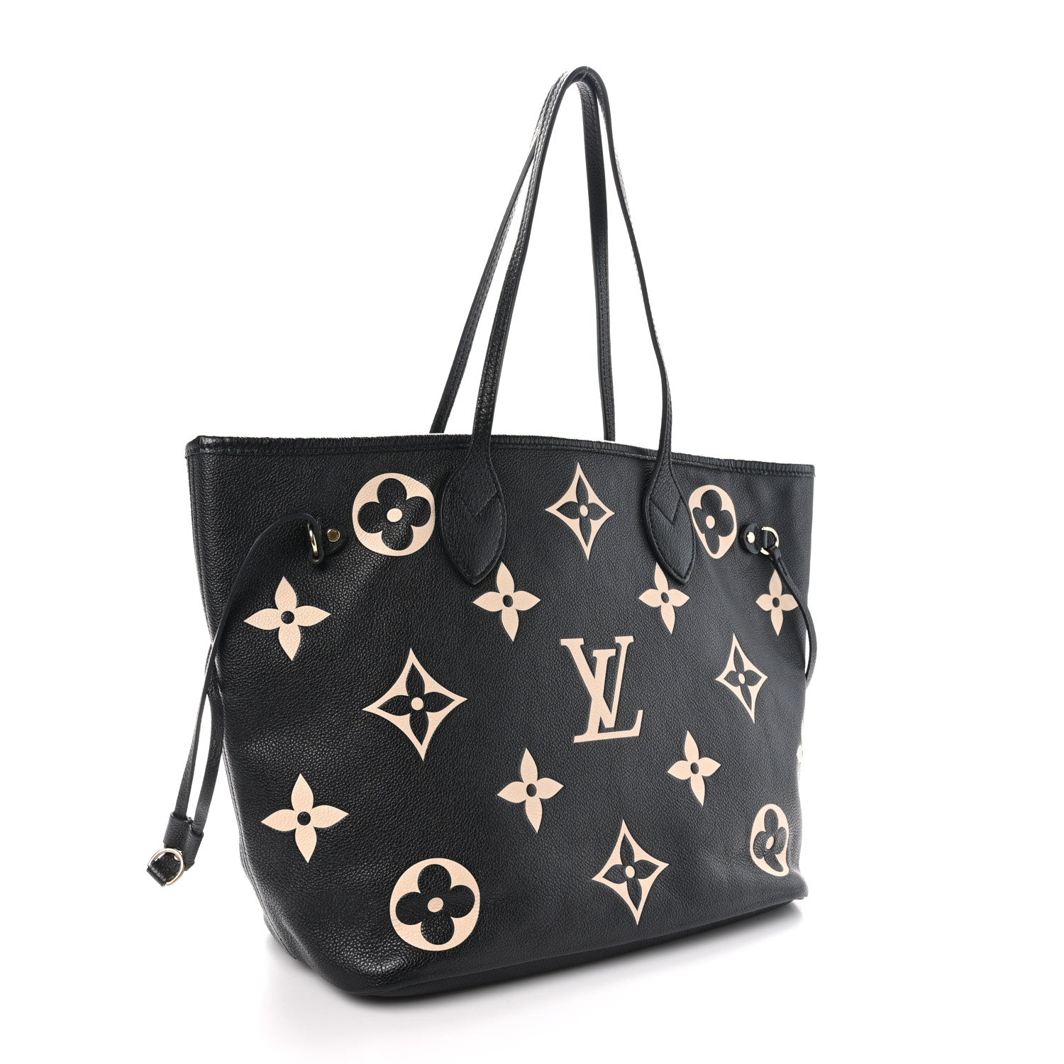 Louis Vuitton Empreinte Monogram Giant Neverfull MM Black Beige 4 of 10