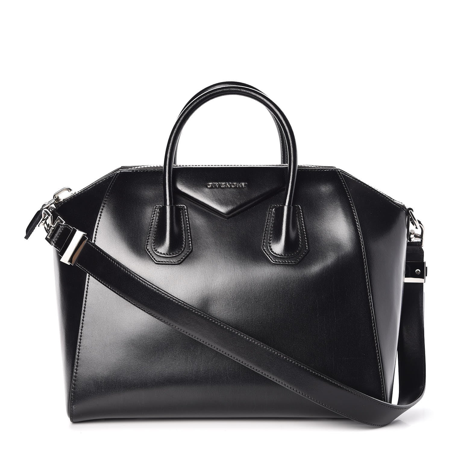 Givenchy Shiny Lord Calfskin Medium Antigona Black 1 of 7