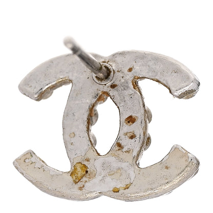 Chanel Metal CC Earrings Silver 4 of 4