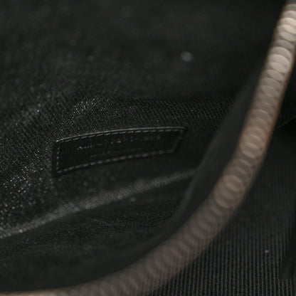Saint Laurent Linen Calfskin Rive Gauche Tote Black 7 of 10