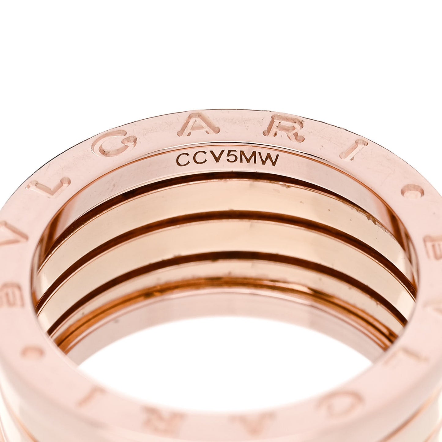18K Rose Gold B.Zero1 Four-Band Ring 55 7.25