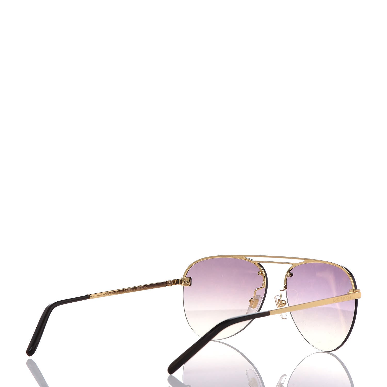 Louis Vuitton Clockwise Sunglasses Z1020E Gold 4 of 8