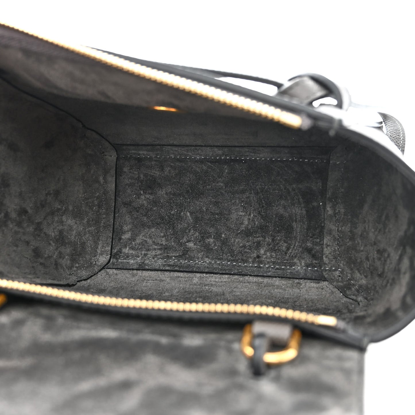 Grained Calfskin Nano Belt Bag Grey
