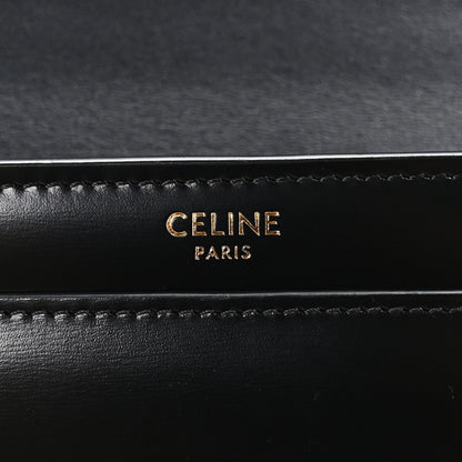 Celine Shiny Calfskin Triomphe Chain Shoulder Bag Black 7 of 10