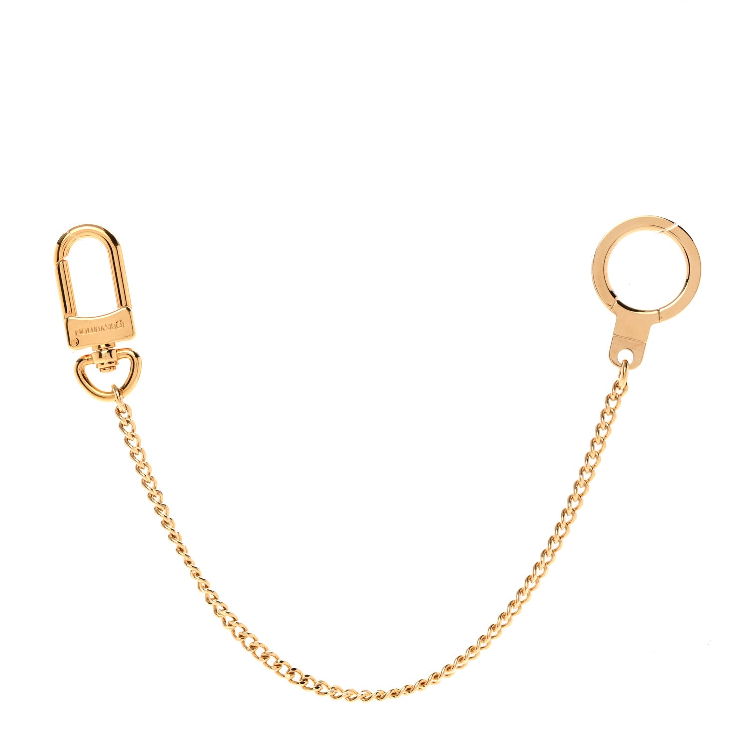 Louis Vuitton Metal Pochette Extender Key Ring Chain Gold 1 of 5