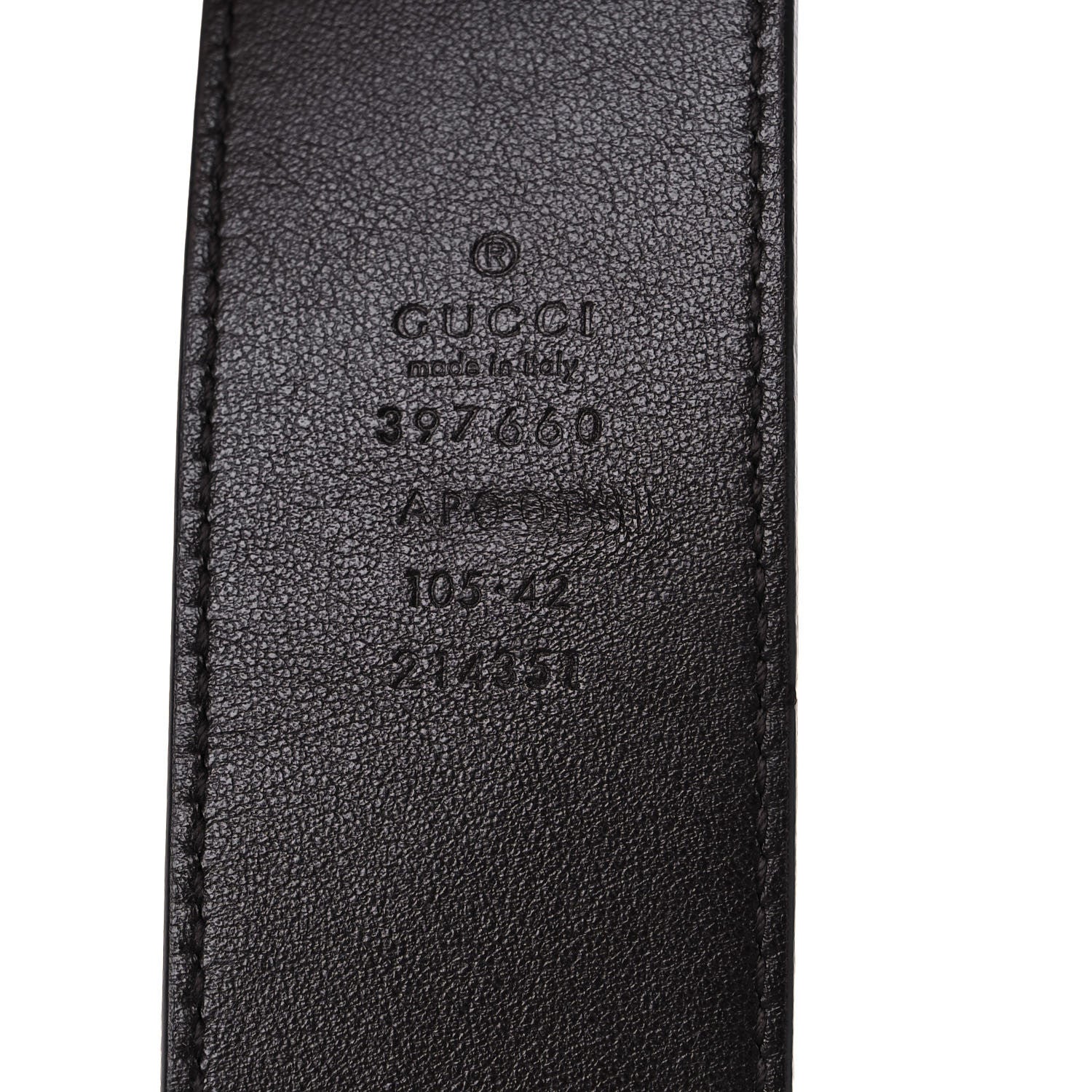 Gucci Moon Calfskin Double G 40mm Belt 105 42 Dark Cocoa 3 of 5