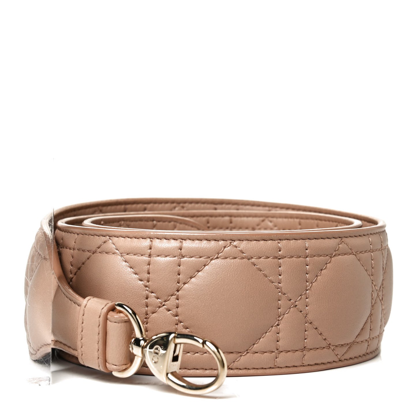 Lambskin Cannage Shoulder Strap Beige
