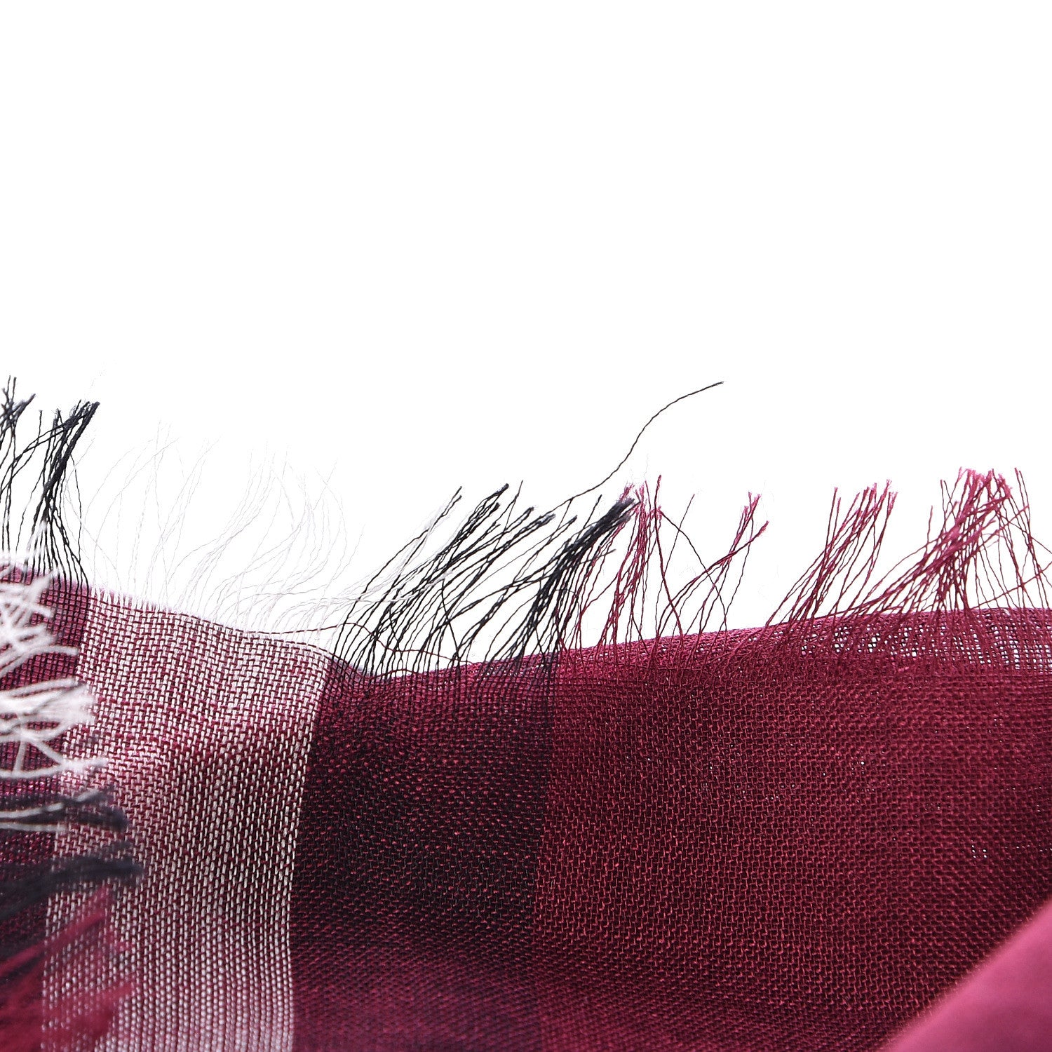 Burberry Wool Silk Gauze Giant Check Scarf Claret 5 of 8