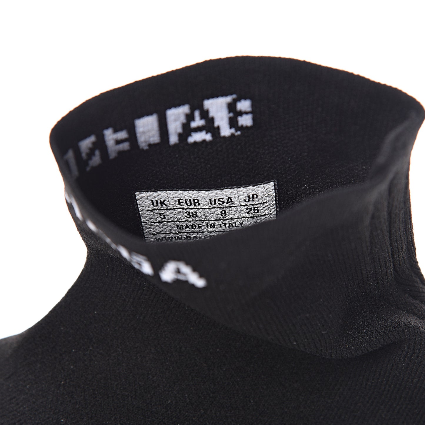 Neoprene Knit Womens Hi Speed Sneakers 38 Black