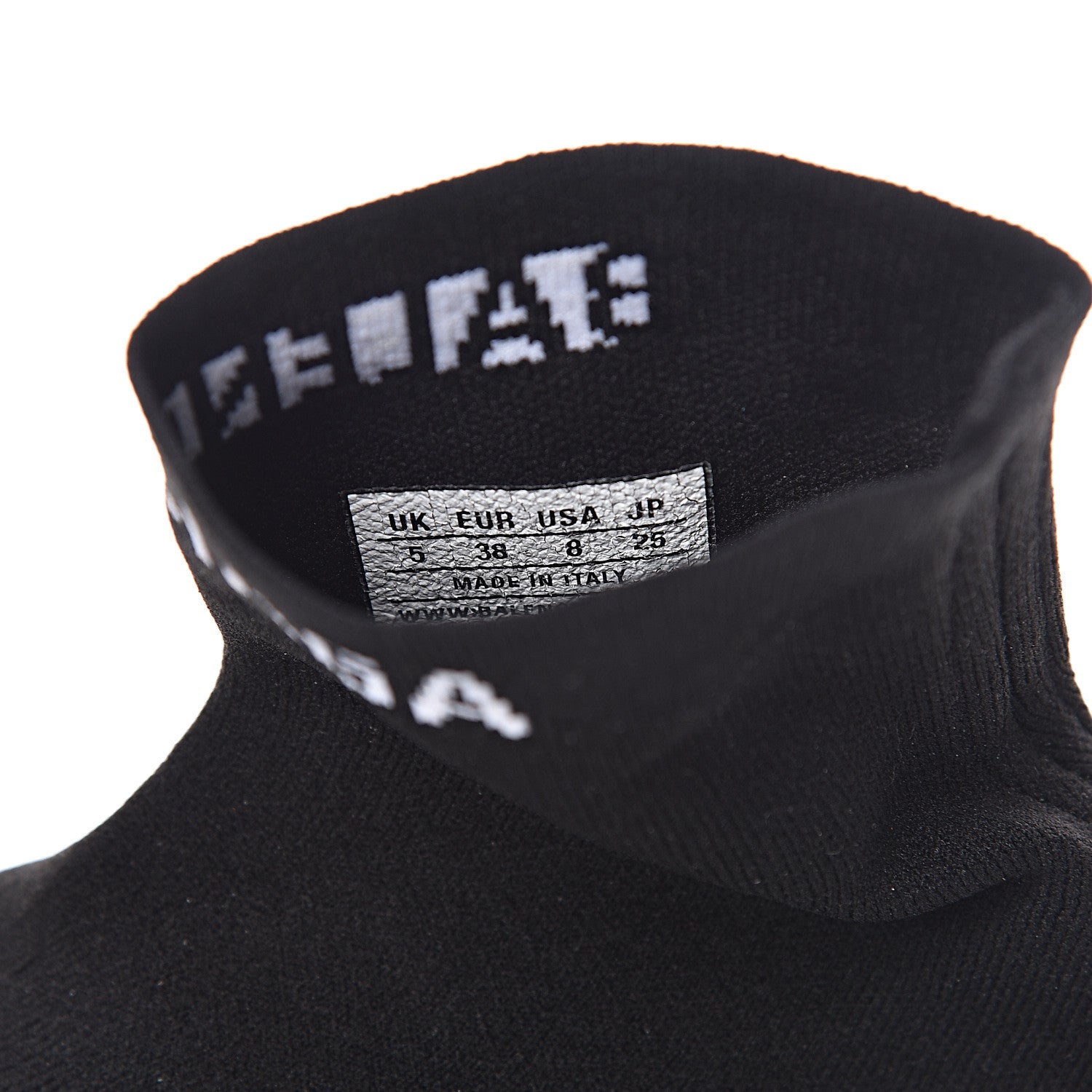 Balenciaga Neoprene Knit Womens Hi Speed Sneakers 38 Black 7 of 9