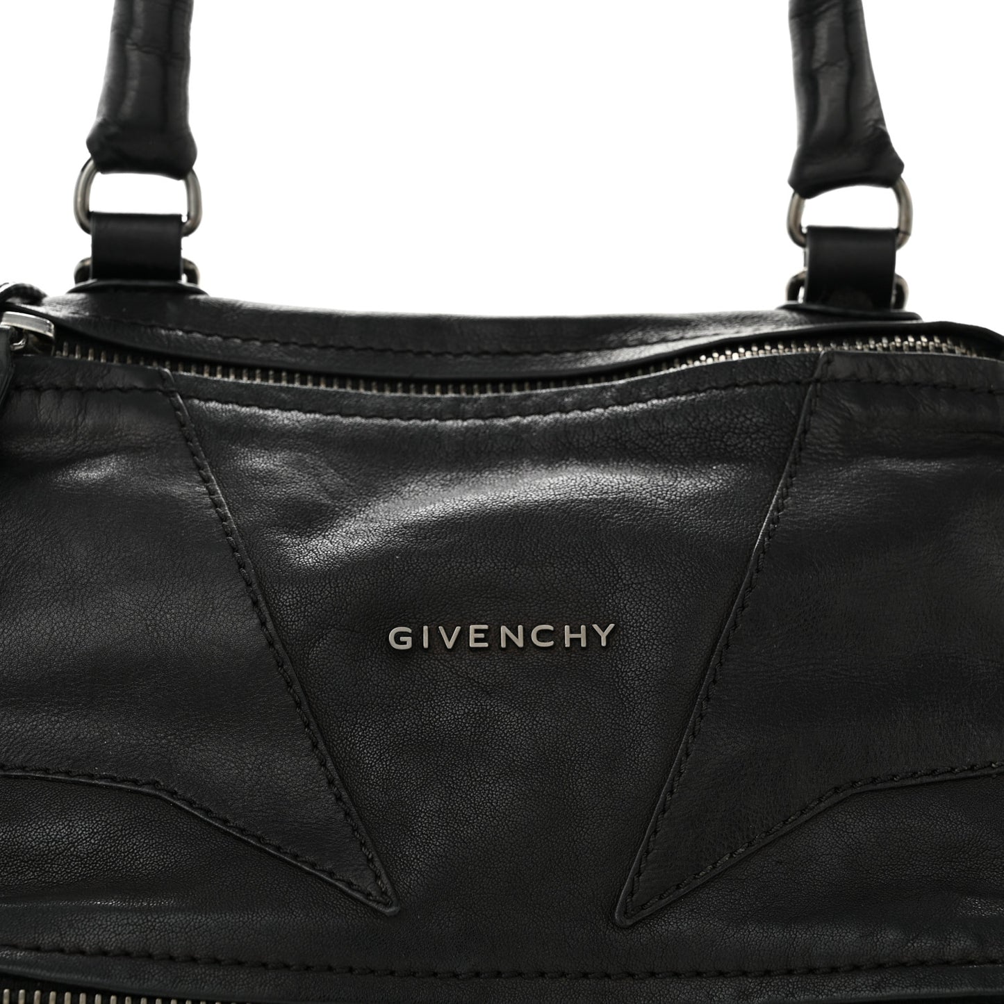 Calfskin Patchwork Small Pandora Black