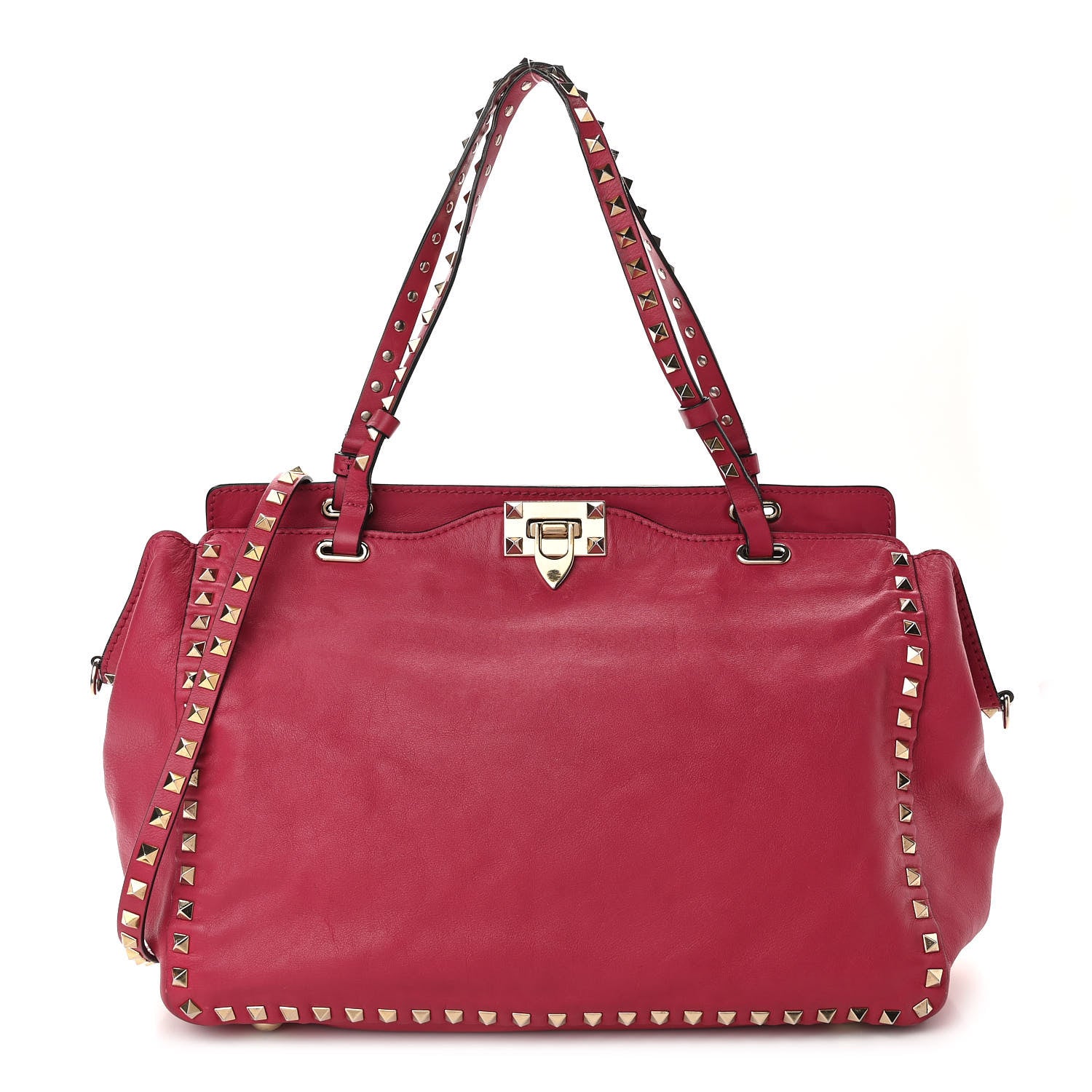 Valentino Garavani Vitello Medium Rockstud Tote Pink 1 of 14