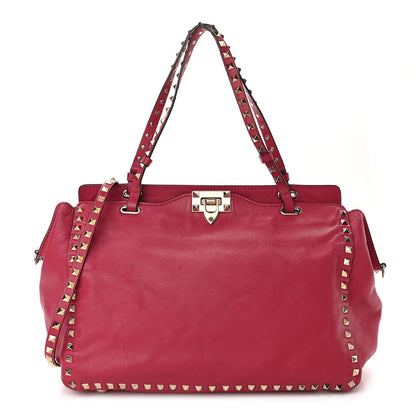Valentino Garavani Vitello Medium Rockstud Tote Pink 1 of 14