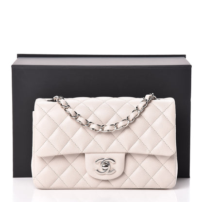 Chanel Caviar Quilted Mini Rectangular Flap White 10 of 10