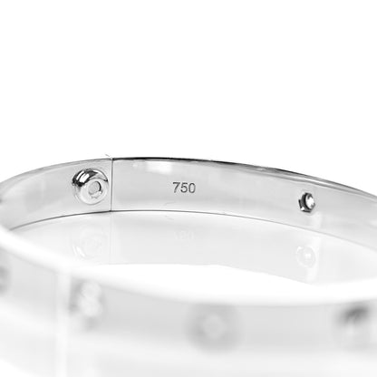 Cartier 18K White Gold 4 Diamond LOVE Bracelet 16 5 of 8